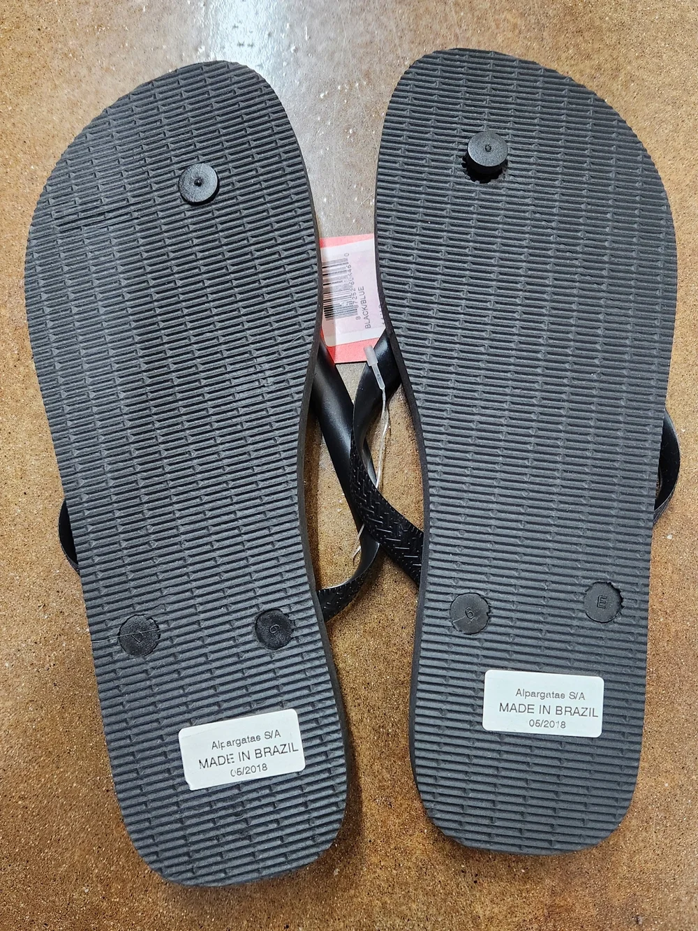 Havaianas Men's Black & Teal Flip Flops